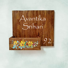 Load image into Gallery viewer, Handpainted Customized Planter Name plate - Yellow Flowers
