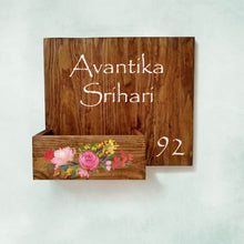 Load image into Gallery viewer, Handpainted Customized Planter Name plate - Rose Flowers
