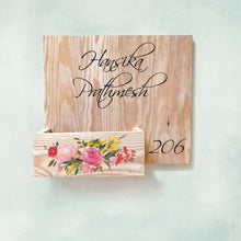 Load image into Gallery viewer, Handpainted Customized Planter Name plate - Rose Flowers

