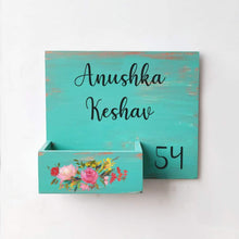 Load image into Gallery viewer, Handpainted Customized Planter Name plate - Rose Flowers
