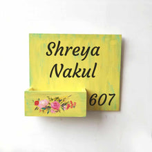 Load image into Gallery viewer, Handpainted Customized Planter Name plate - Rose Flowers
