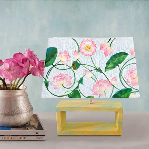 Rectangle Table Lamp - Lotus Lamp Shade - rangreli