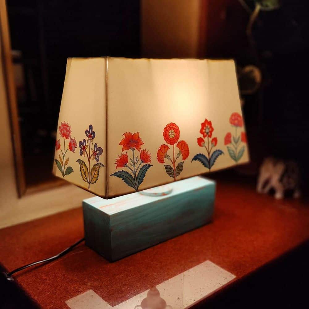 Rectangle Table Lamp - Kyaari Lamp Shade - rangreli