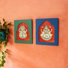 Load image into Gallery viewer, Laxmi Ganesh - Traditional Indian Art | Ethnic Wall Art
