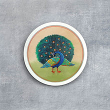 Load image into Gallery viewer, Peacock Pichwai Style Wall Art Frames
