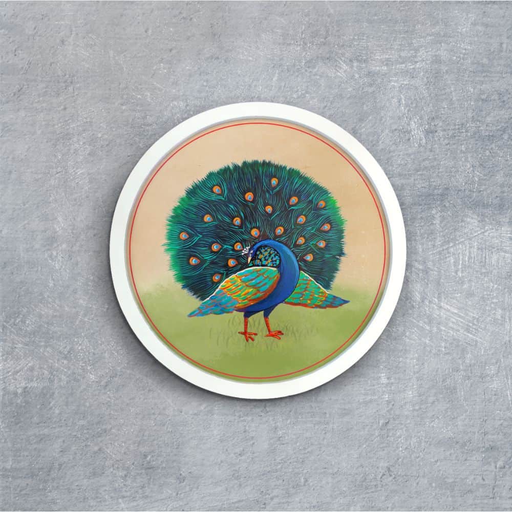 Peacock Pichwai Style Wall Art Frames