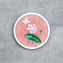 Load image into Gallery viewer, Lotus Pink Pichwai Style Wall Art Frames
