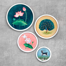 Load image into Gallery viewer, Pichwai Style Wall Art Frames Set of 4 - rangreli
