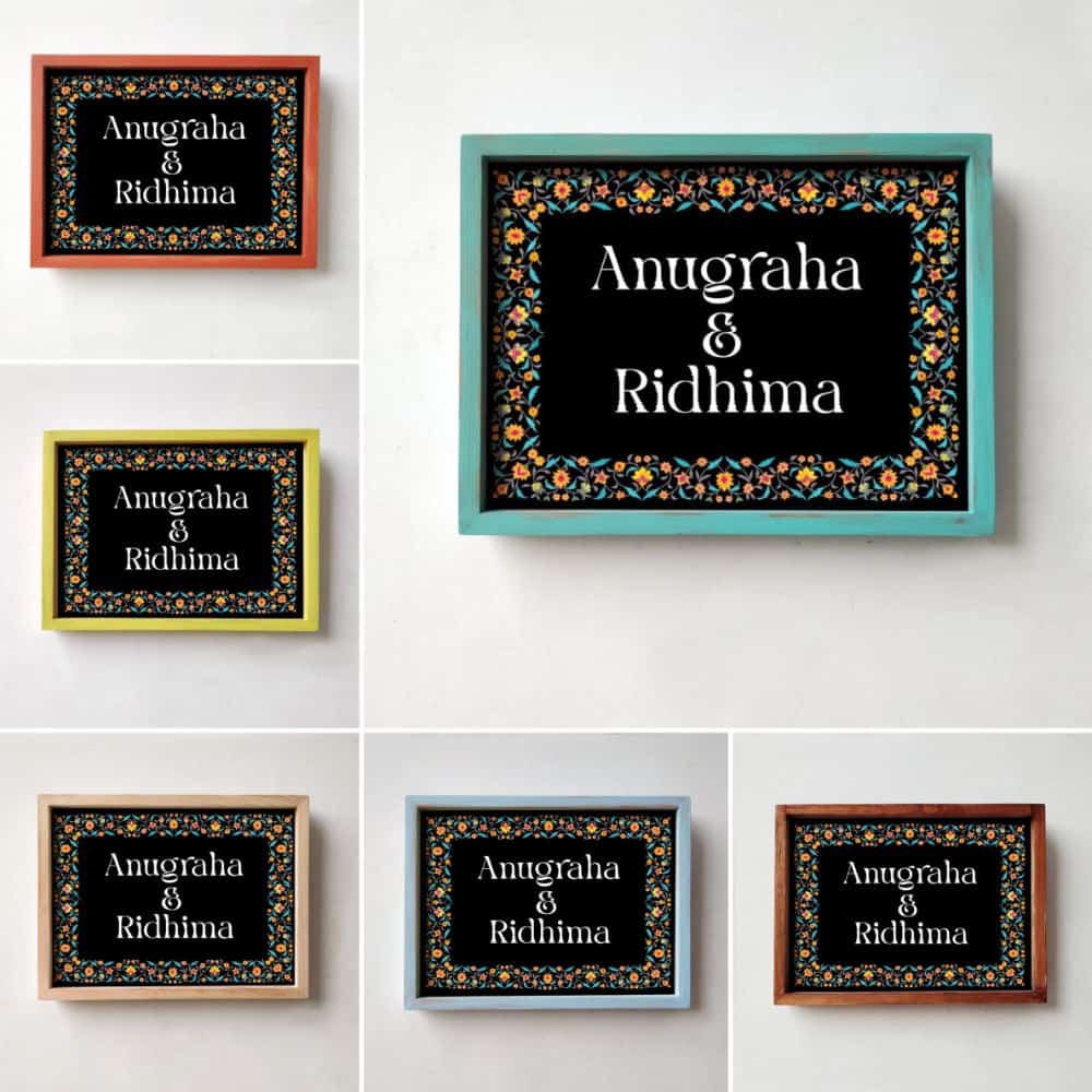 Printed Framed Name plate -  Veli - rangreli