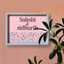 Load image into Gallery viewer, Printed Framed Name plate -  Veli Blue
