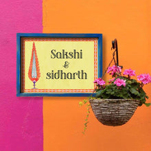 Load image into Gallery viewer, Printed Framed Name plate -  Pankh - rangreli
