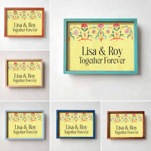 Load image into Gallery viewer, Printed Framed Name plate -  Veli - pink and green
