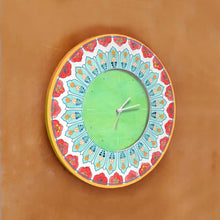 Load image into Gallery viewer, Modern Artistic Wall clock - Teal and red
