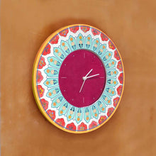 Load image into Gallery viewer, Modern Artistic Wall clock - Teal and red
