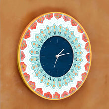 Load image into Gallery viewer, Modern Artistic Wall clock - Teal and red
