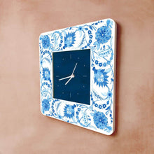 Load image into Gallery viewer, Modern Artistic Wall clock - blue monochrome
