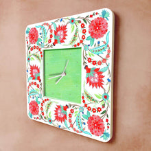 Load image into Gallery viewer, Modern Artistic Wall clock - Veli - Teal and red
