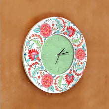Load image into Gallery viewer, Modern Artistic Wall clock - Veli - Teal and red
