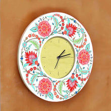 Load image into Gallery viewer, Modern Artistic Wall clock - Veli - Teal and red
