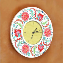 Load image into Gallery viewer, Modern Artistic Wall clock - Veli - Teal and red - rangreli
