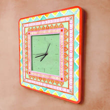 Load image into Gallery viewer, Modern Artistic Wall clock - orange and green - rangreli
