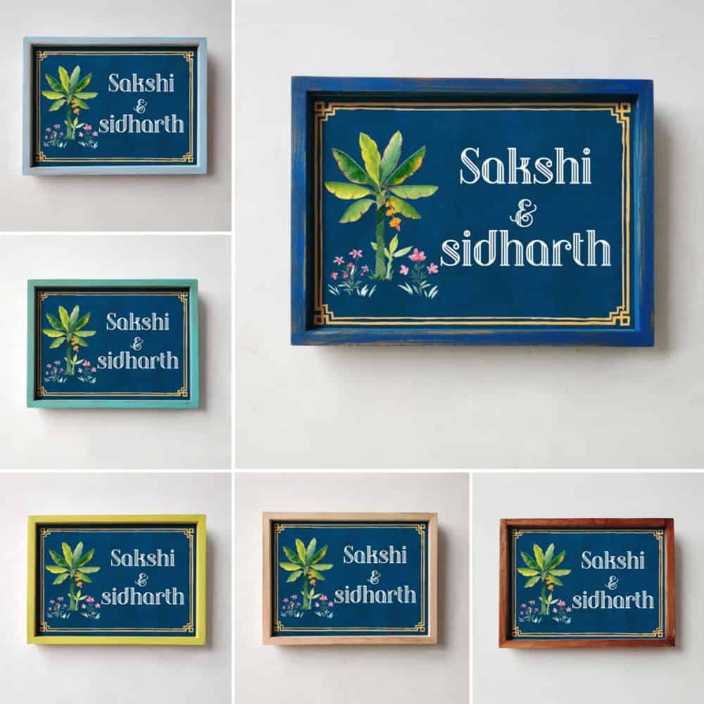 Printed Framed Name plate -  Utsav - rangreli
