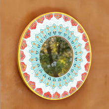 Load image into Gallery viewer, Decorative Designer Mirror - teal and red
