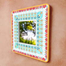 Load image into Gallery viewer, Decorative Designer Mirror - teal and red
