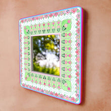 Load image into Gallery viewer, Decorative Designer Mirror - peach and green
