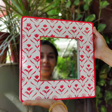Load image into Gallery viewer, Decorative Designer Mirror - red monochrome roses
