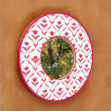 Load image into Gallery viewer, Decorative Designer Mirror - red monochrome roses
