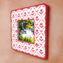 Load image into Gallery viewer, Decorative Designer Mirror - red monochrome roses
