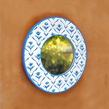 Load image into Gallery viewer, Decorative Designer Mirror - blue monochrome roses - rangreli
