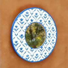 Load image into Gallery viewer, Decorative Designer Mirror - blue monochrome roses - rangreli
