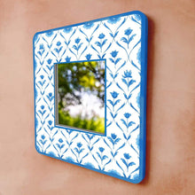 Load image into Gallery viewer, Decorative Designer Mirror - blue monochrome roses - rangreli
