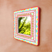 Load image into Gallery viewer, Decorative Designer Mirror - orange and green

