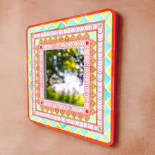 Load image into Gallery viewer, Decorative Designer Mirror - orange and green
