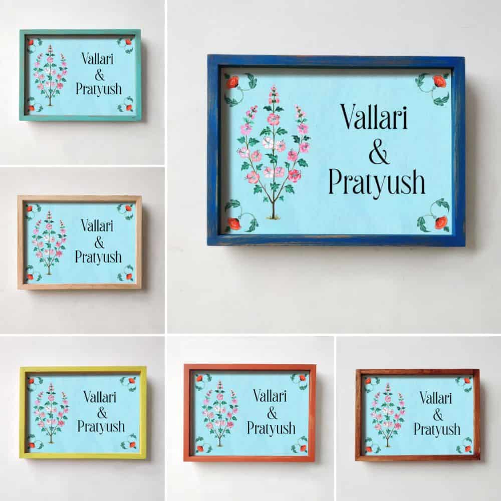 Printed Framed Name plate -  Basant - rangreli