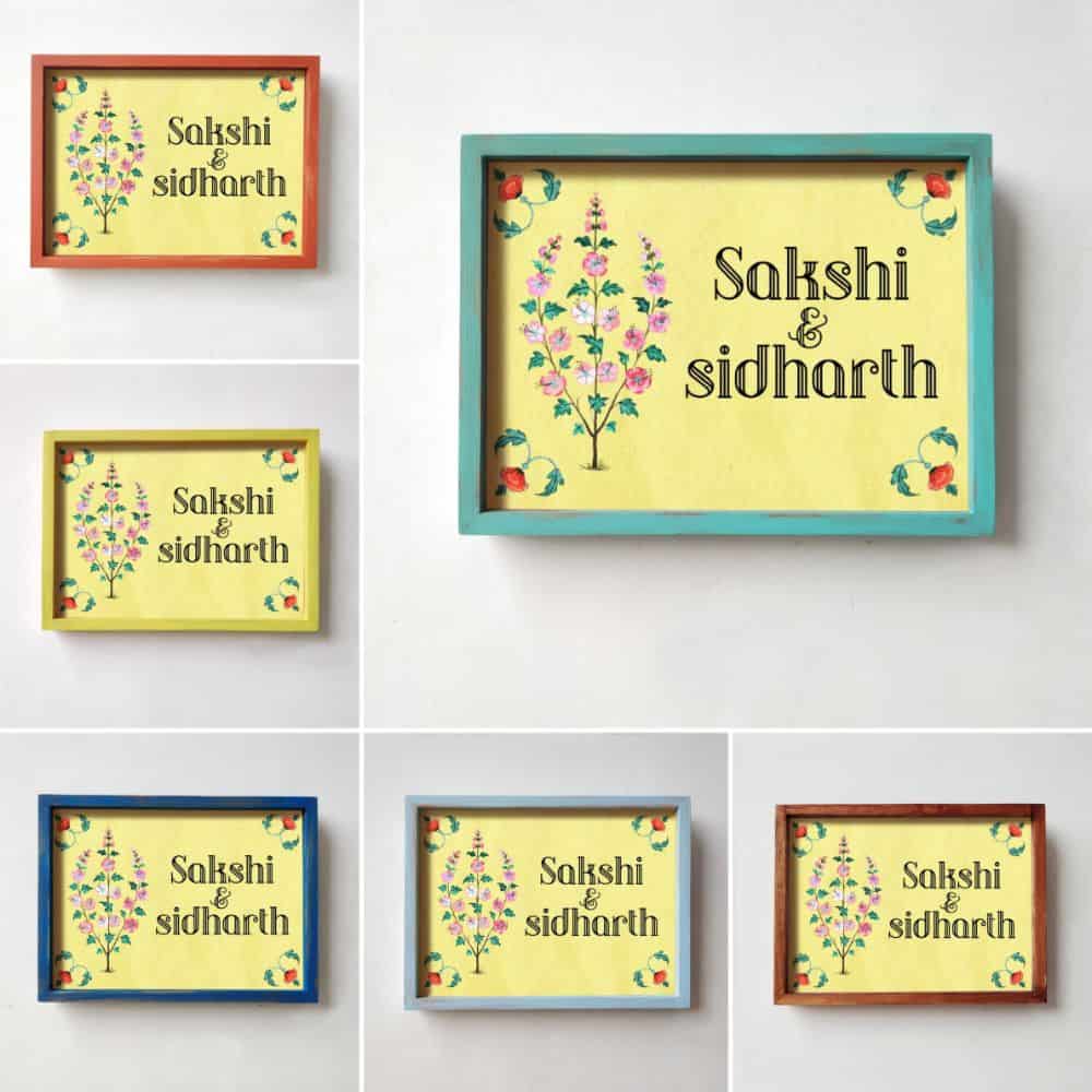 Printed Framed Name plate -  Basant - rangreli