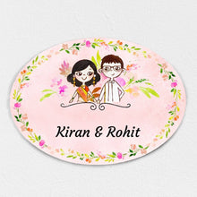 Load image into Gallery viewer, Handpainted Customized Name Plate - Forever Couple Character
