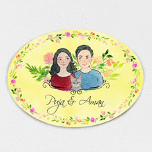 Load image into Gallery viewer, Handpainted Customized Name Plate - Pet Couple Name Plate
