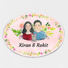 Load image into Gallery viewer, Handpainted Customized Name Plate - Pet Couple Name Plate

