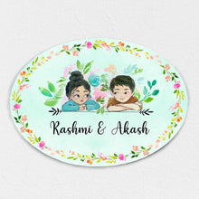Load image into Gallery viewer, Handpainted Customized Name Plate - Together Couple Name Plate
