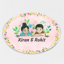 Load image into Gallery viewer, Handpainted Customized Name Plate - Together Couple Name Plate
