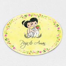 Load image into Gallery viewer, Handpainted Customized Name Plate - Blessed Couple Name Plate
