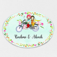Load image into Gallery viewer, Handpainted Customized Name Plate - Lovely Couple Name Plate
