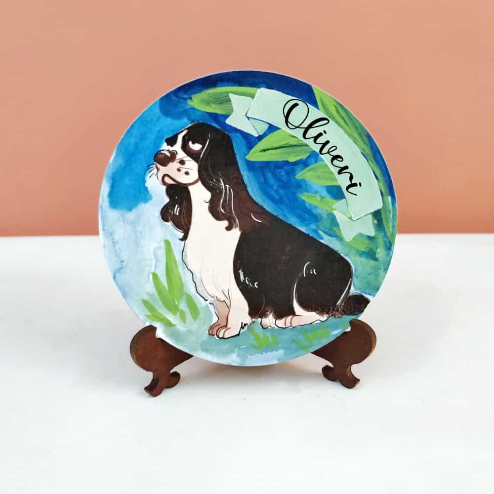 Handpainted Character Table Art -Droopy Dog - rangreli