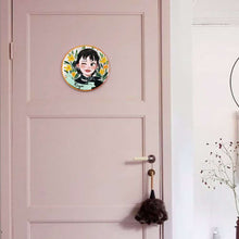Load image into Gallery viewer, Handpainted Character Table Art - Winking Girl - rangreli
