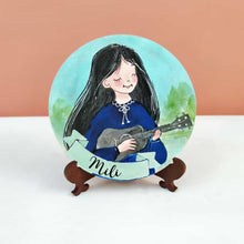 Load image into Gallery viewer, Handpainted Character Table Art - Ukulele Girl
