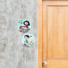 Load image into Gallery viewer, Handpainted Character Table Art - Cycle Girl
